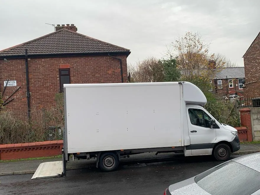 A removal van parked for a smaller move in Keighley
